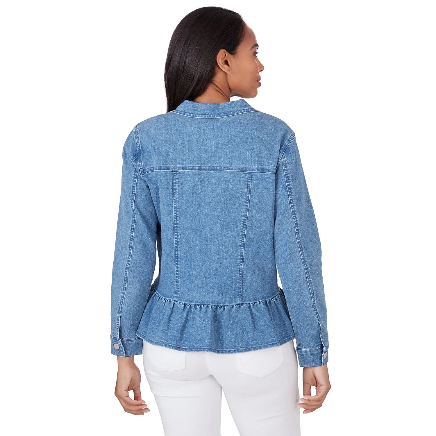 036- Ruby Road Ruffle Hem Denim Jacket