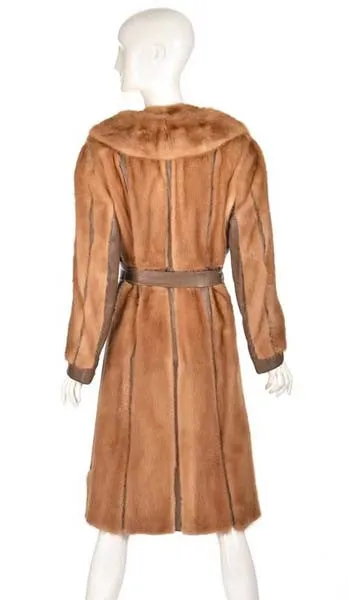 1970s Aladino Stefani Originals Mink and Leather Coat