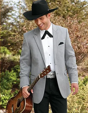 2 Button  Cowboy Dinner Jacket in Grey