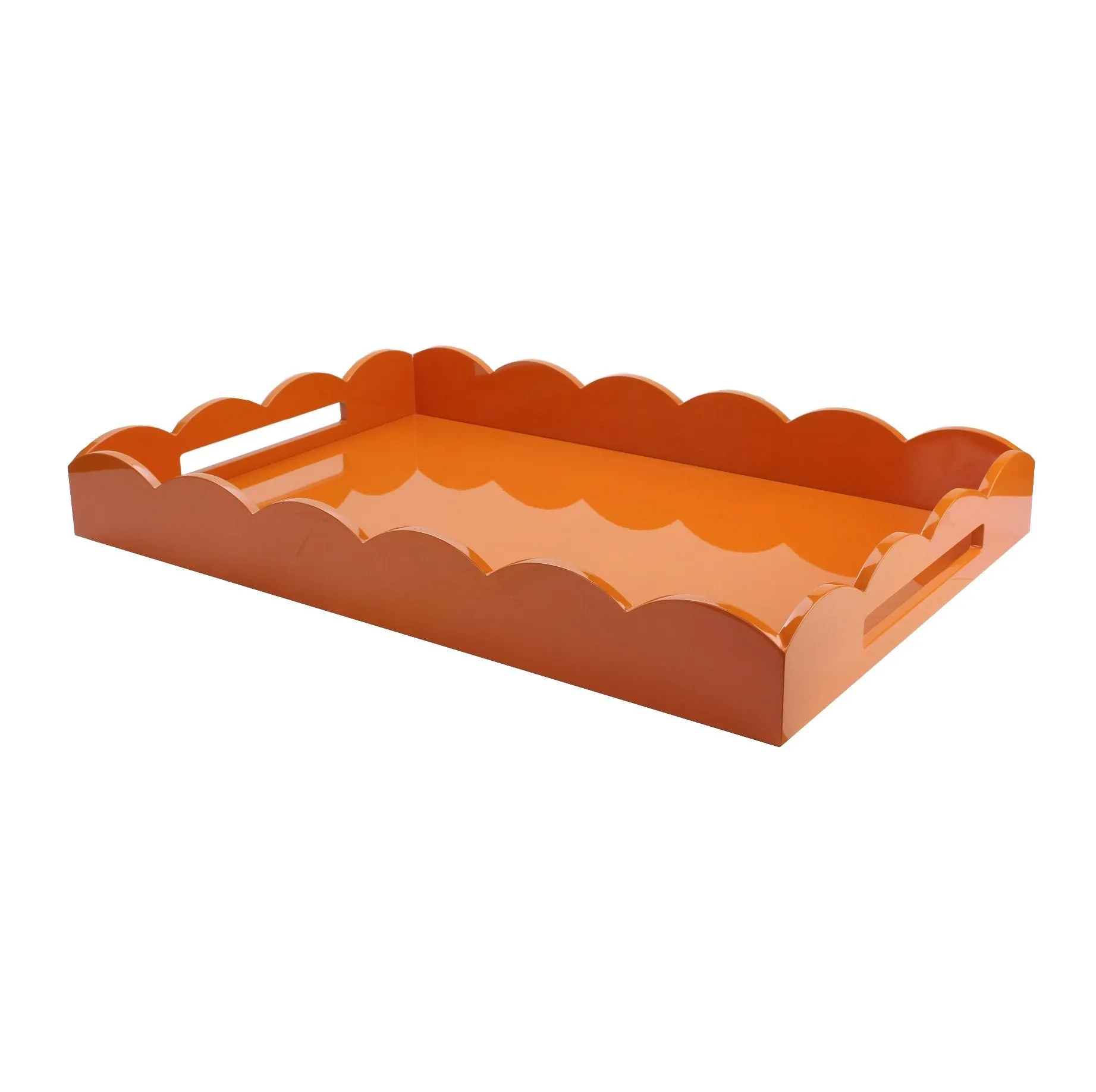 26x17 Scalloped Tray Orange