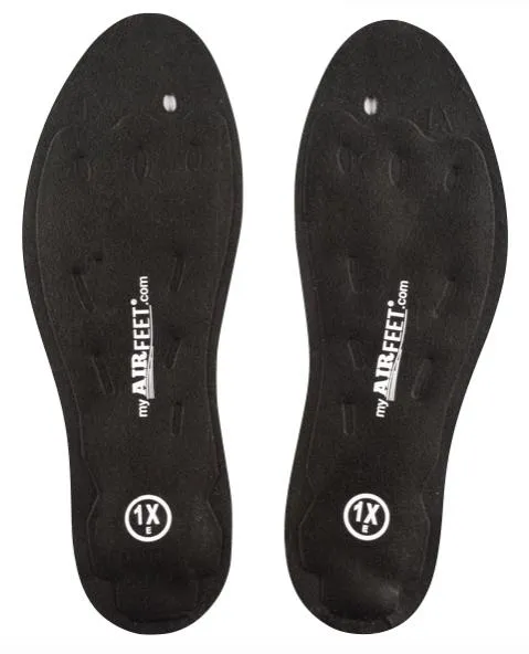 AirFeet CLASSIC Black Insoles, Size 1X, Pair