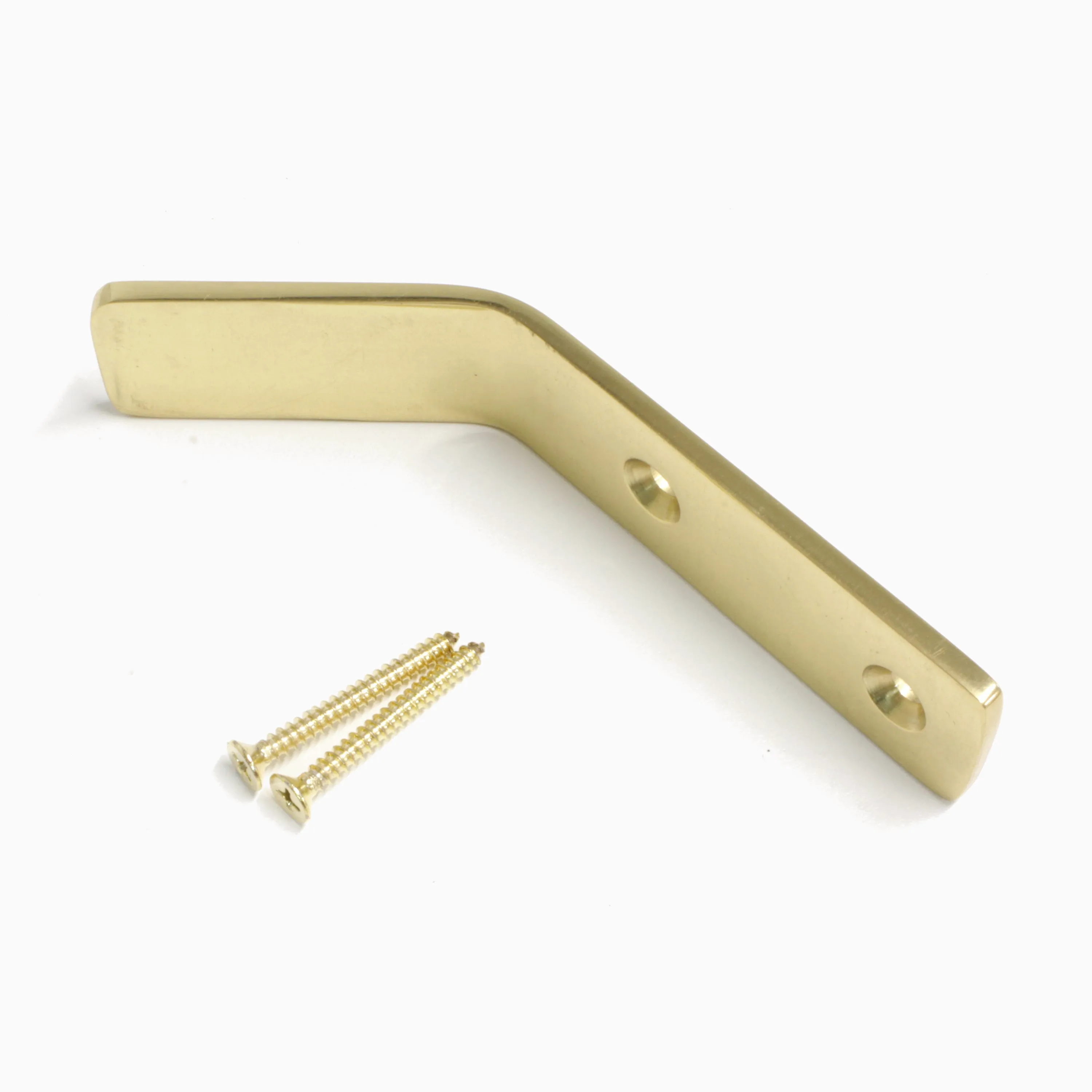 [Angled Hook BR2401] Brass Modern Industrial Wall Hook (1.4 Inch)