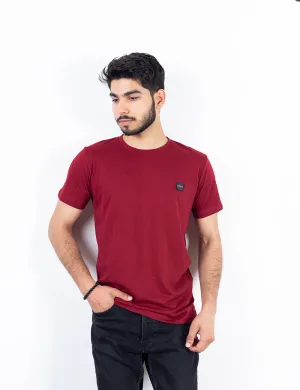 Basic Maroon Crew Neck T-Shirt