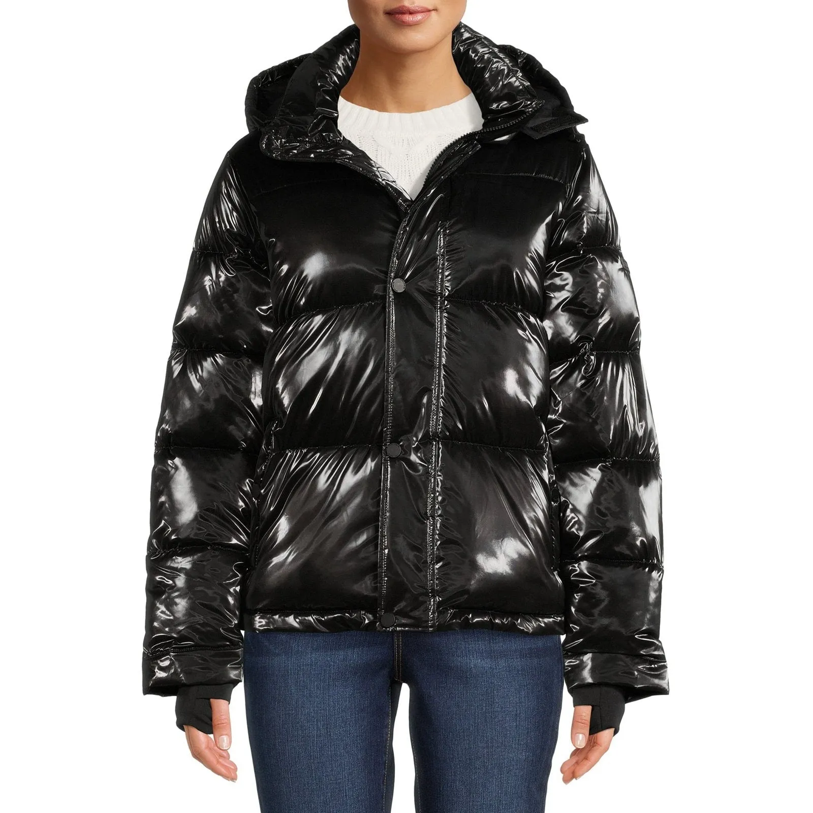 BCBG Paris Women's and Plus Cloud Puffer Coat with Hood