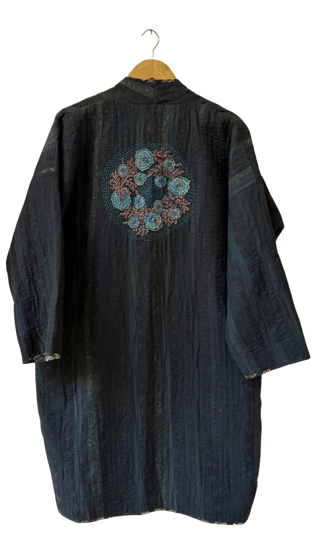 Blossom superimposed embroidered  Kimono Style Jacket