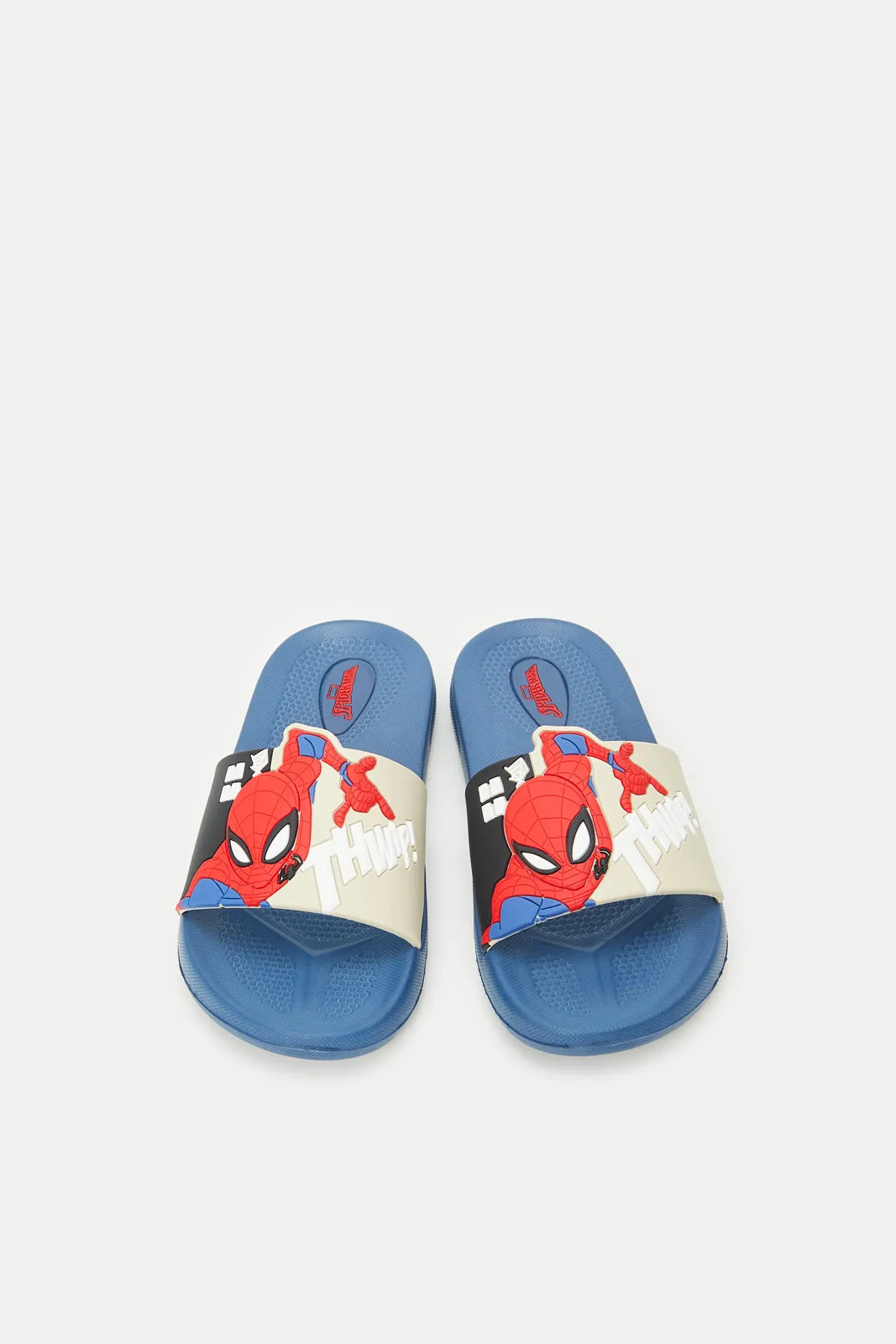 Boys Navy Spiderman Slide