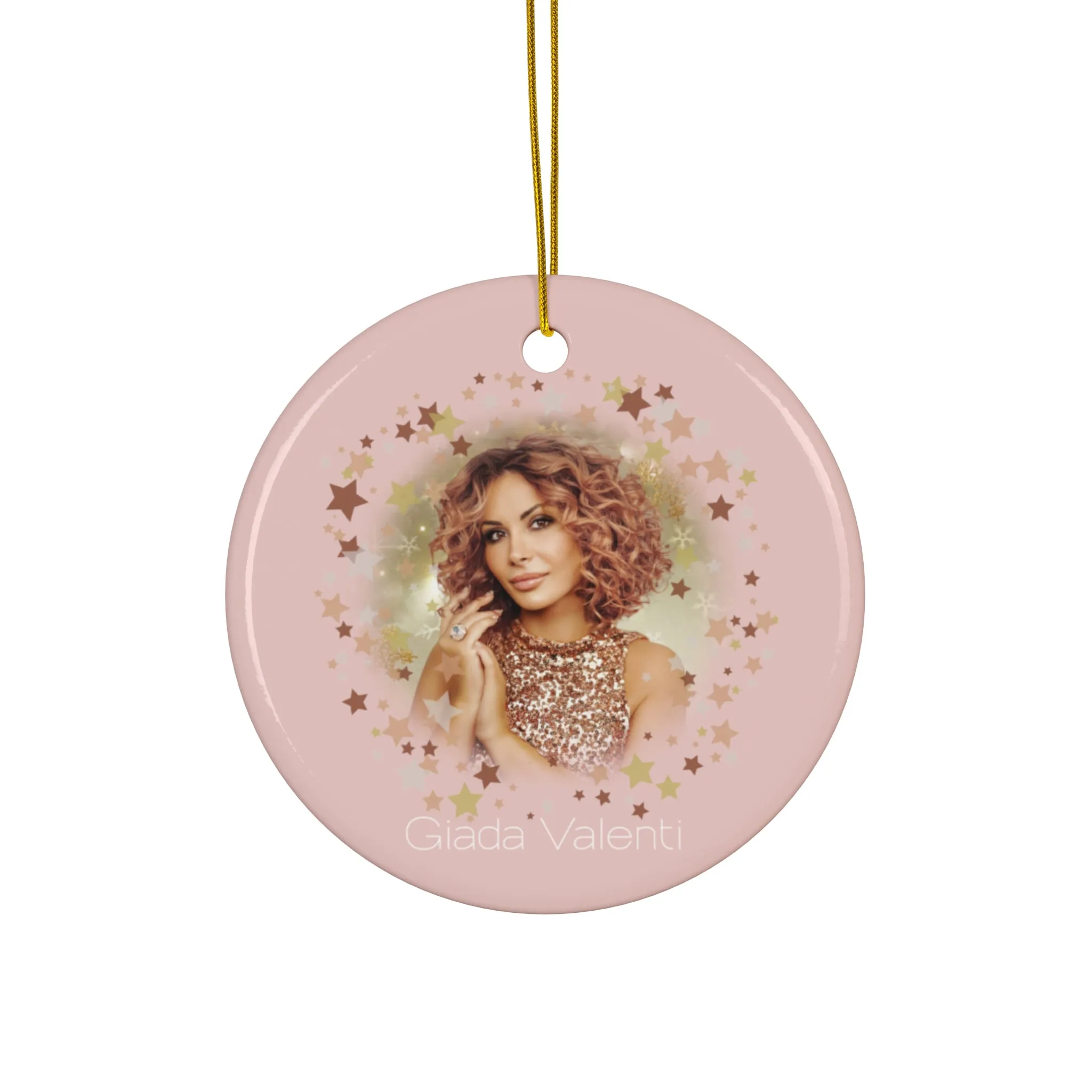 Ceramic Ornament with Italian Design print | Giada Valenti | | Pink | Christmas Gift