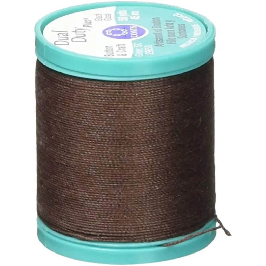 Coats Dual Duty Plus Button & Carpet Thread 50yd Chona Brown