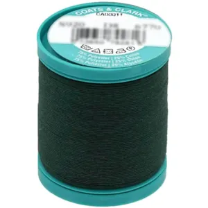 Coats Dual Duty Plus Button & Carpet Thread 50yd Forest Green