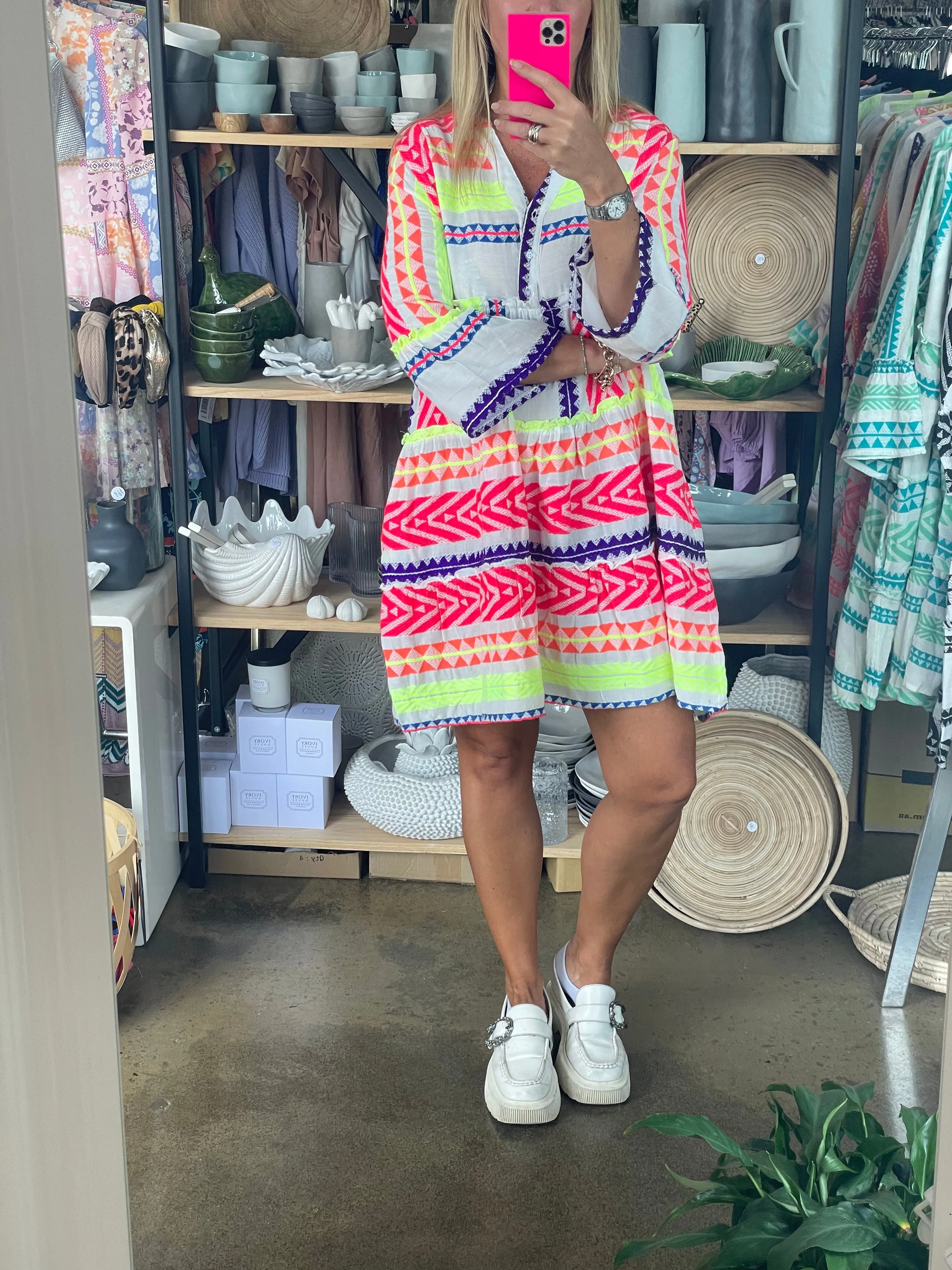 Copenhagen Mini Dress Neon Multi