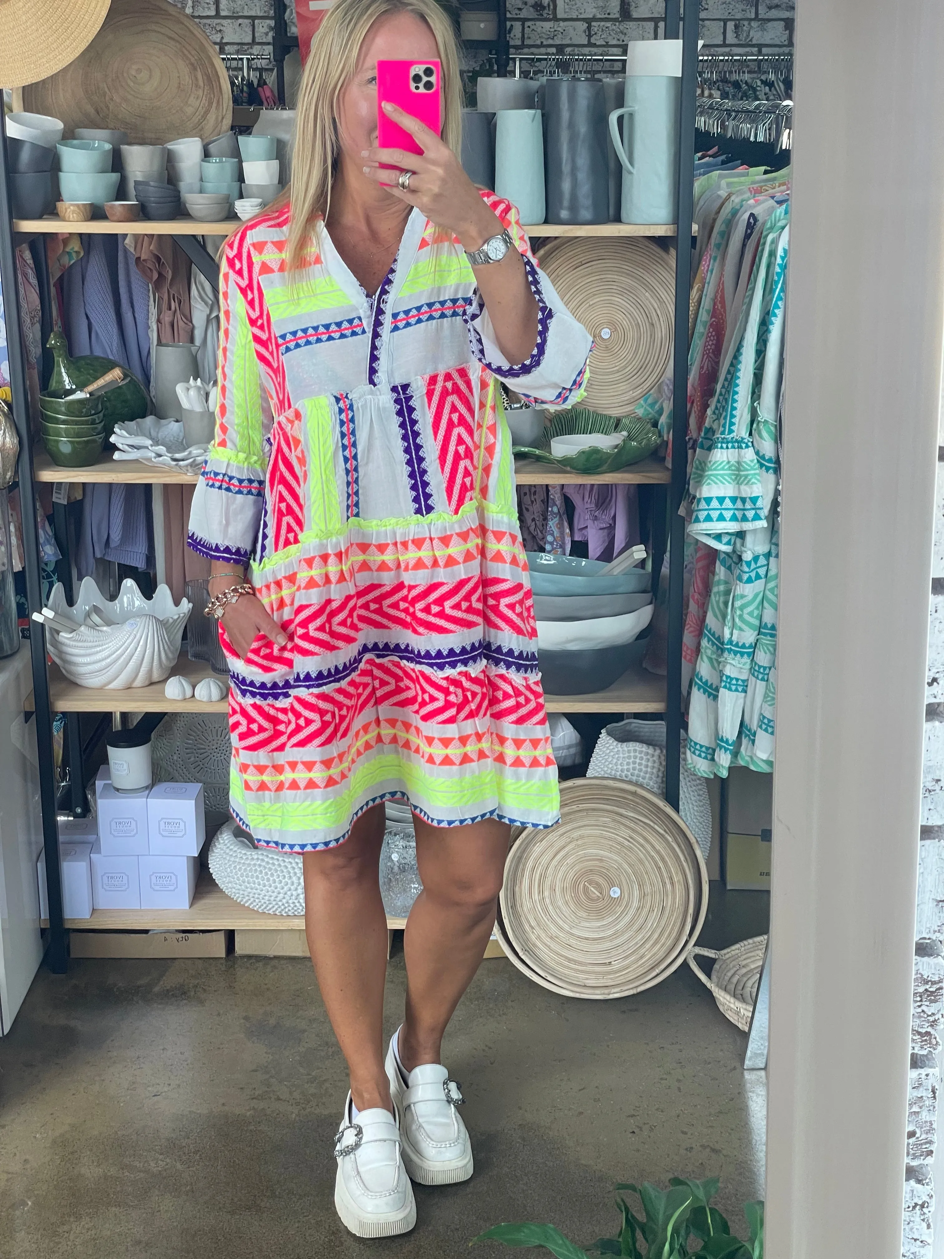 Copenhagen Mini Dress Neon Multi