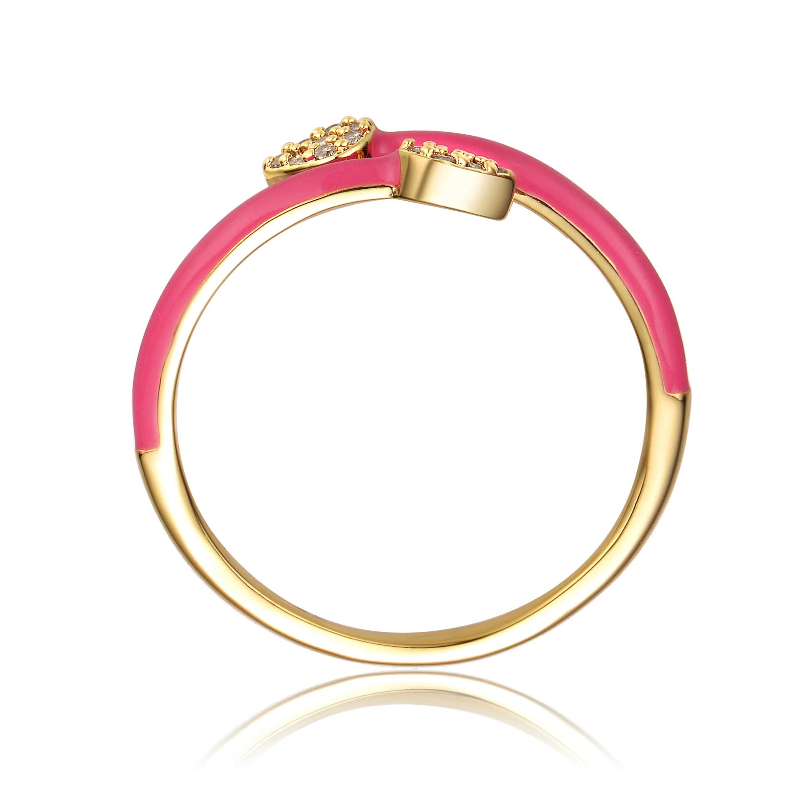 Coralie Pink Enamel Stacking Ring