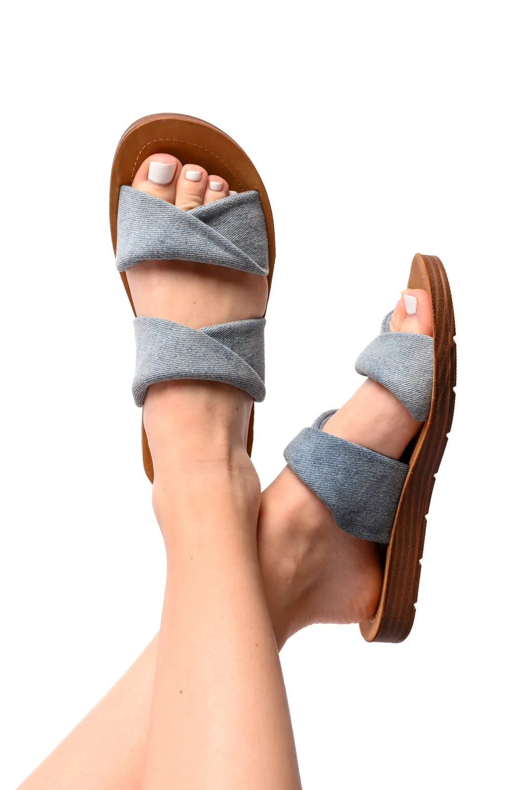 Corkys Footwear With a Twist Sandal in Denim