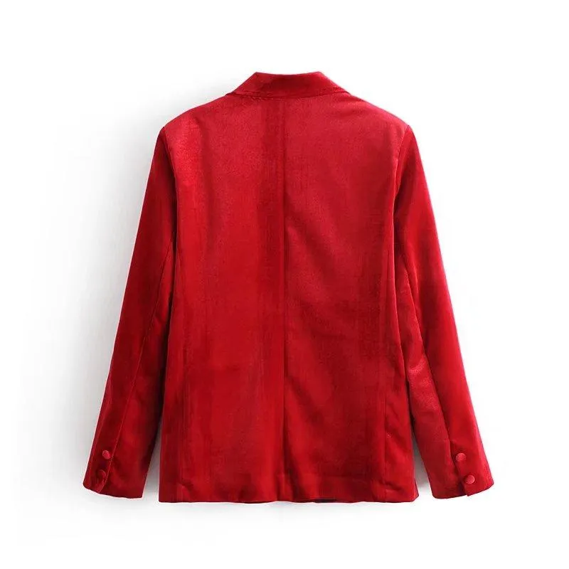 England Style Pure Color Women's Blazer