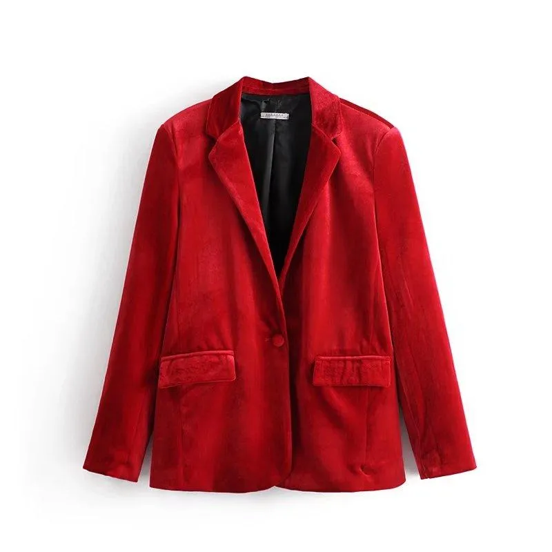 England Style Pure Color Women's Blazer