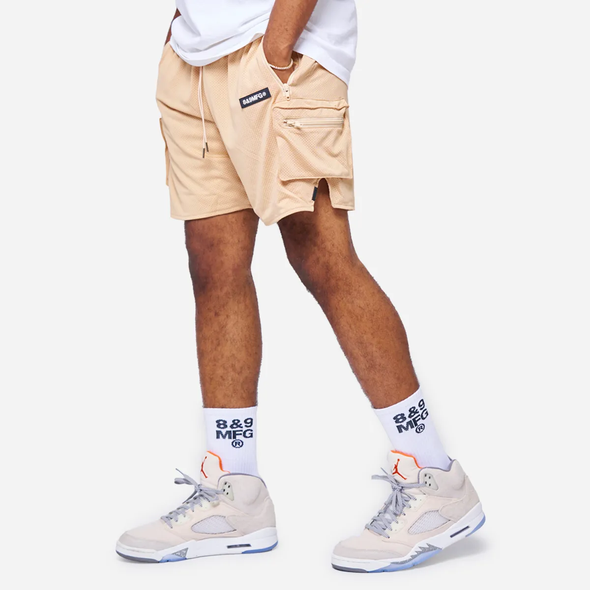 Everyday Mesh Cargo Shorts Bone