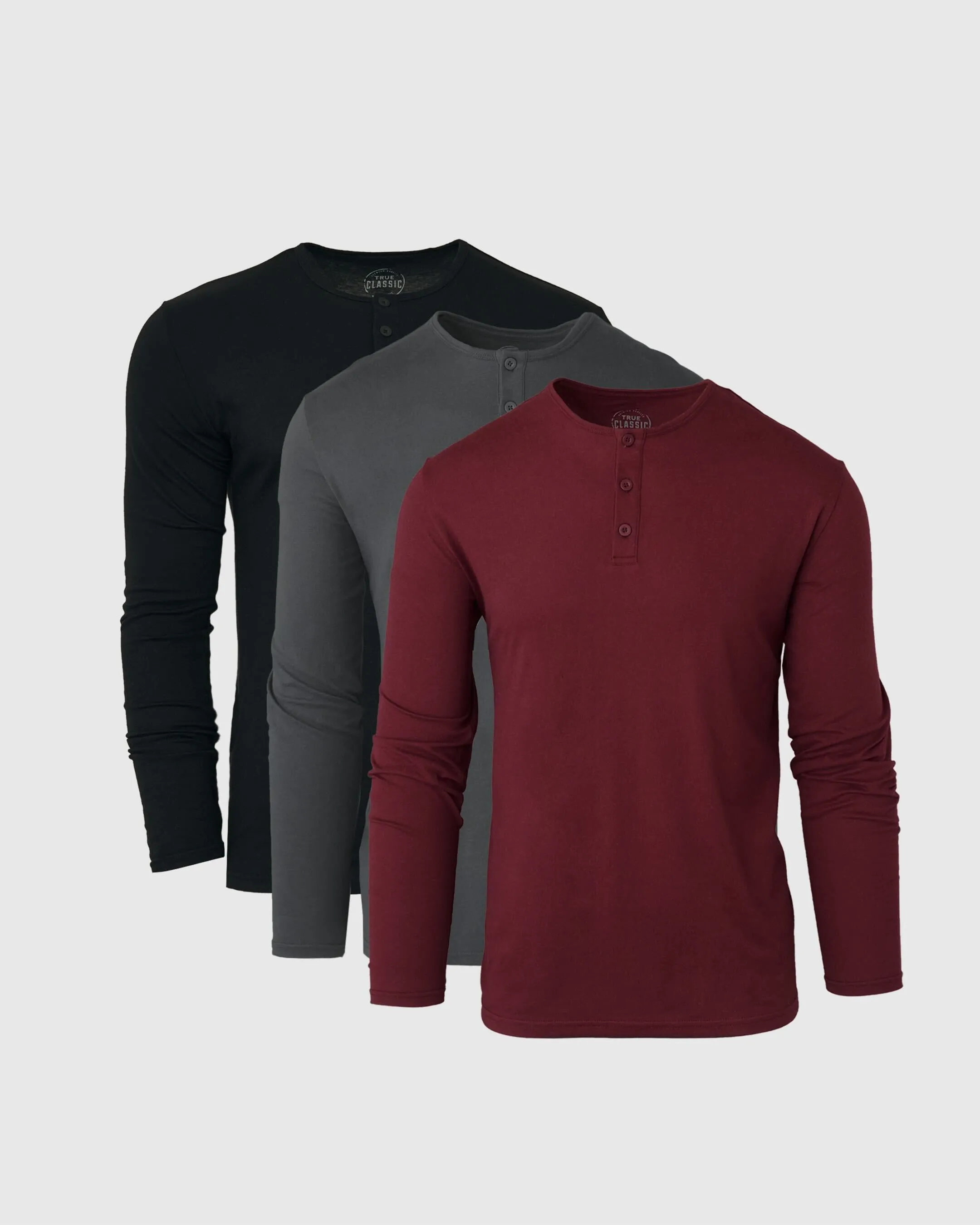 Fall Hues Long Sleeve Henley 3-Pack