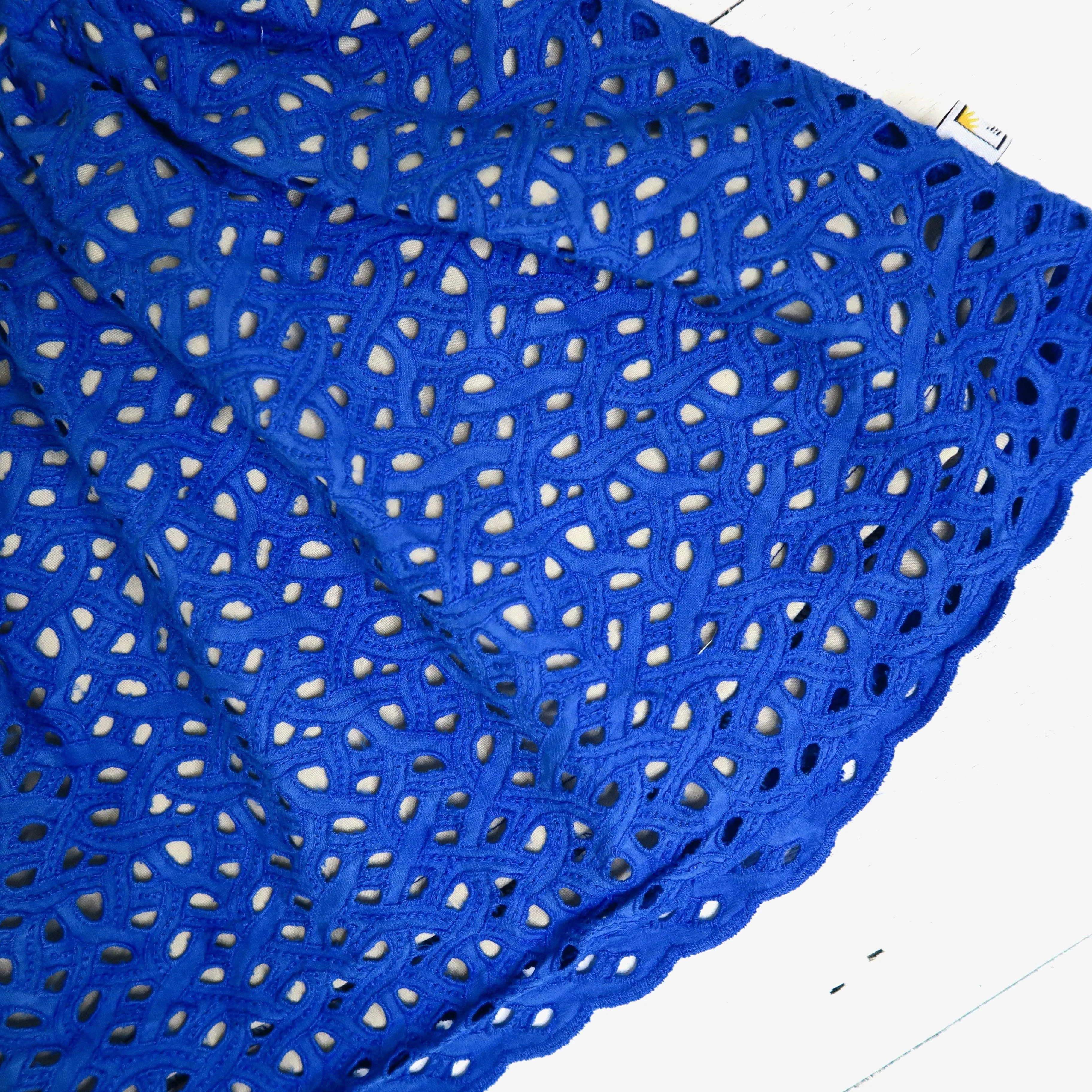 Iris Dress in Classic Blue Eyelet