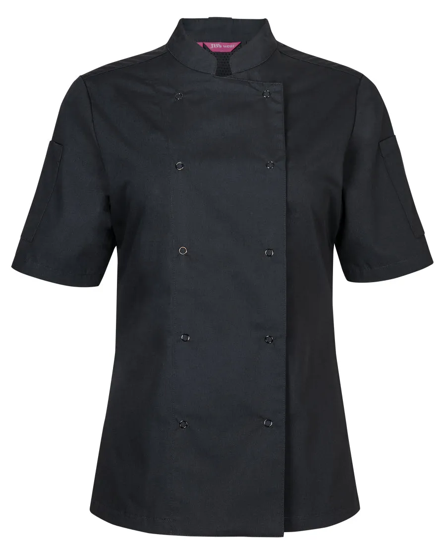 JB'S Ladies S/S Snap Button Chef Jacket (5CJS1)