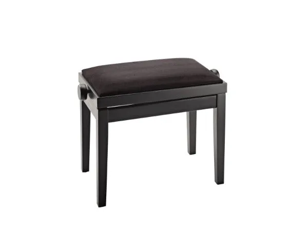 K&M 13900 Wooden Piano Bench w/Velvet Seat (Matte Black)