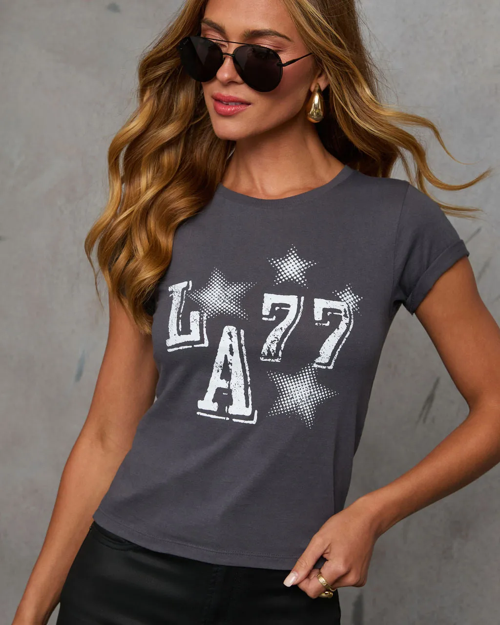 LA 77 Short Sleeve Graphic Tee Shirt