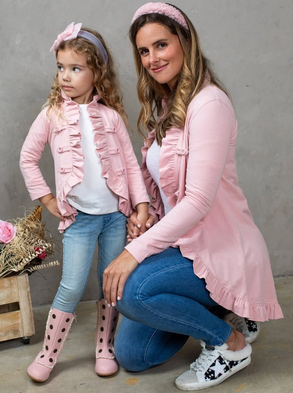 Little Girls Bestie Blazer Ruffle Cardigan