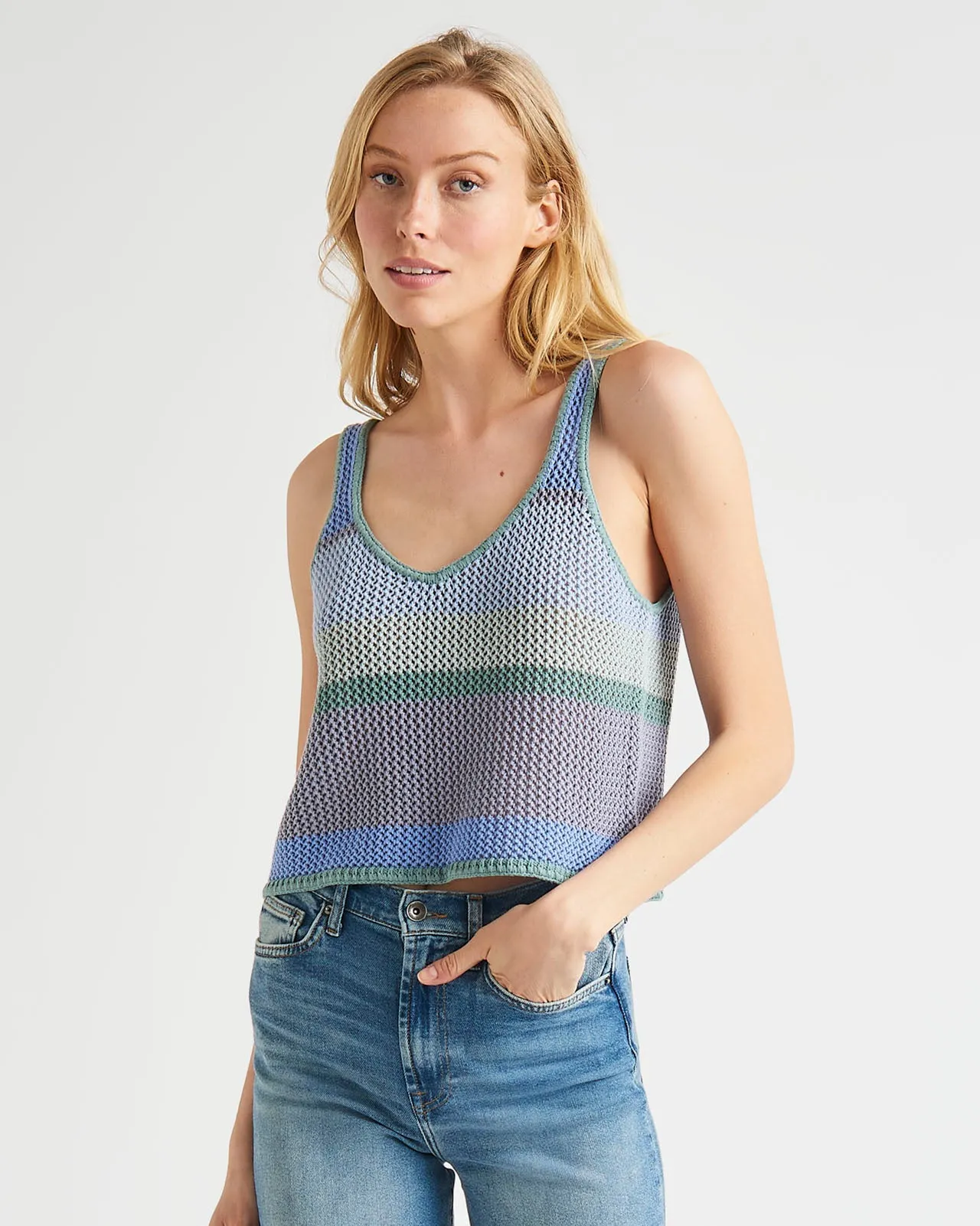 Lonnie Colorblock Sweater Tank