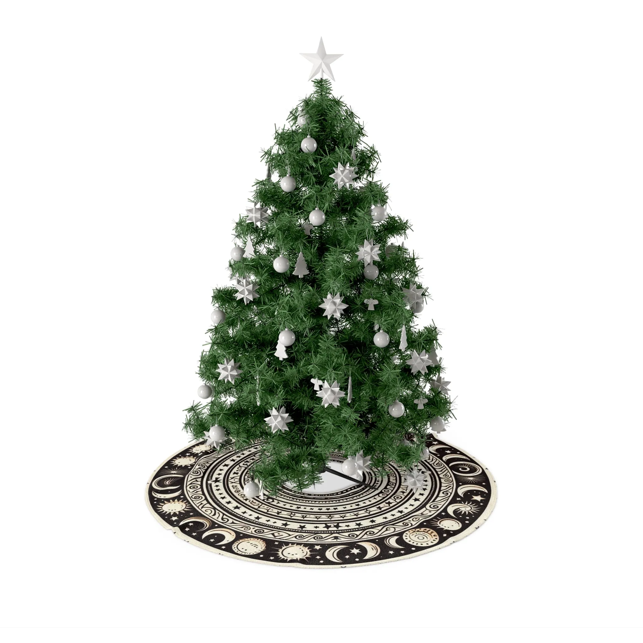 Magical Moon Mandala - Christmas Tree Skirts