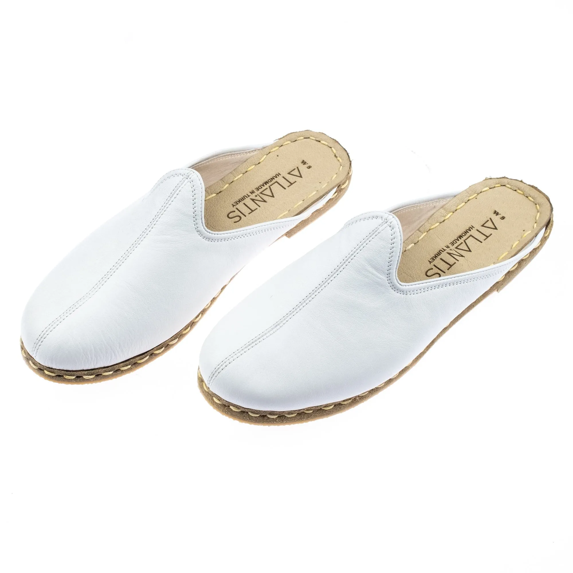 Men's White Slippers