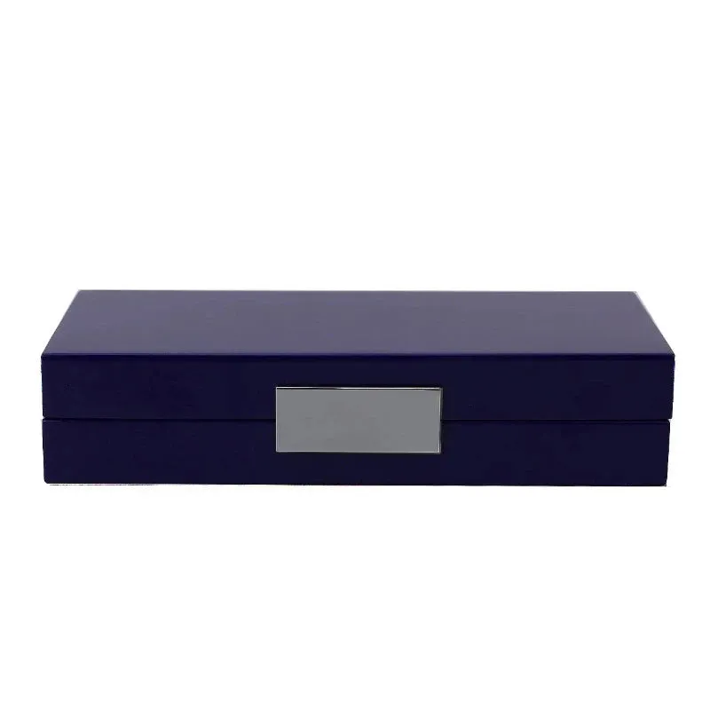 Navy & Silver Lacquer Box