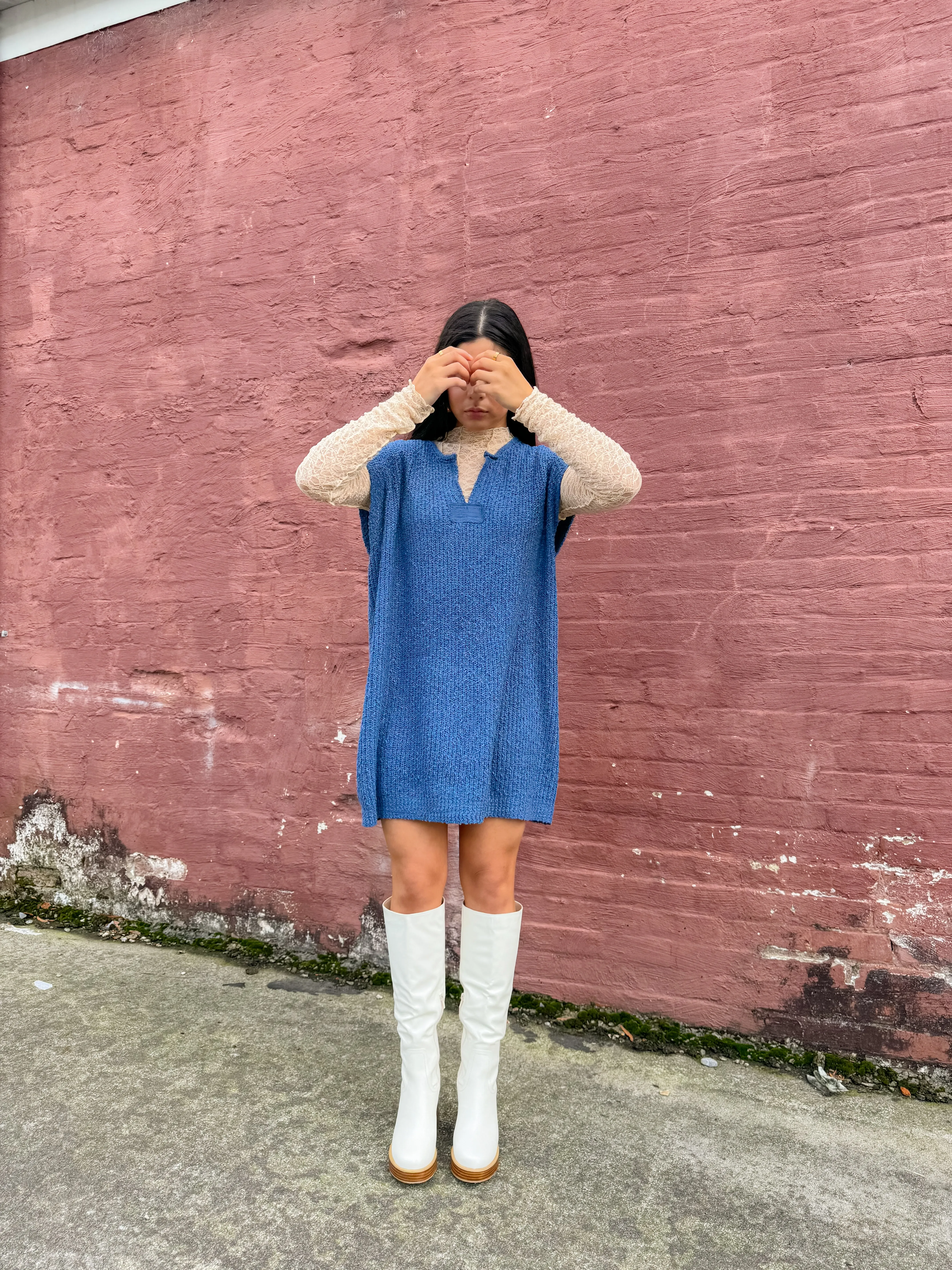 Ocean Knit Vest Dress