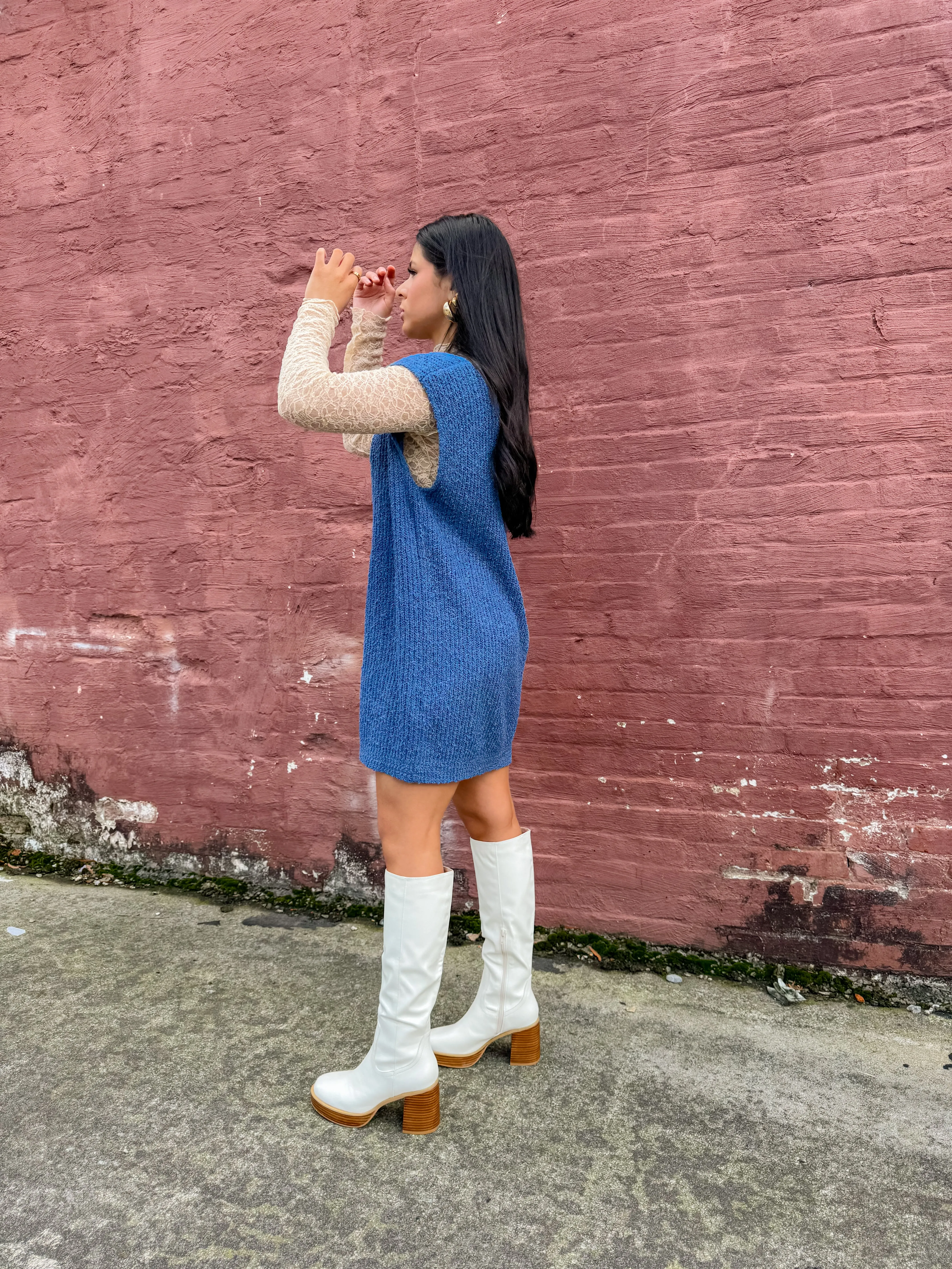 Ocean Knit Vest Dress