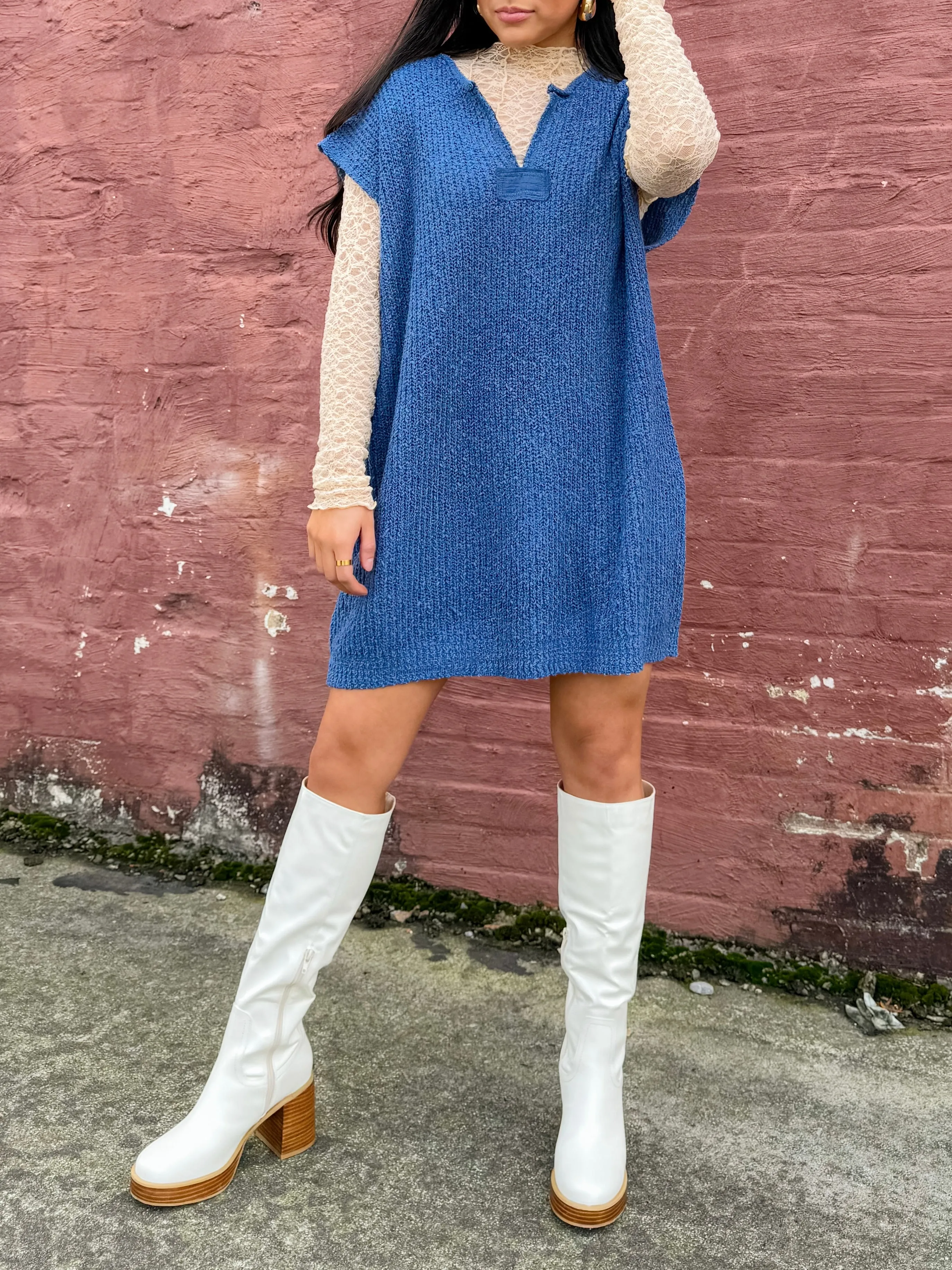 Ocean Knit Vest Dress