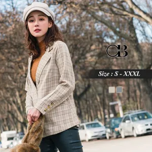 ORANGEBEAR RETRO STYLE CHECKERED SUIT JACKETS