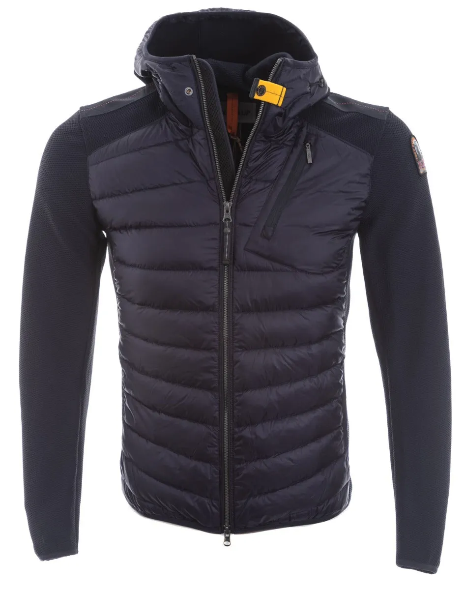 Parajumpers Nolan Quilted Hooded Jacket in Navy