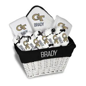 Personalized Georgia Tech Yellow Jackets Large Basket - 9 Items