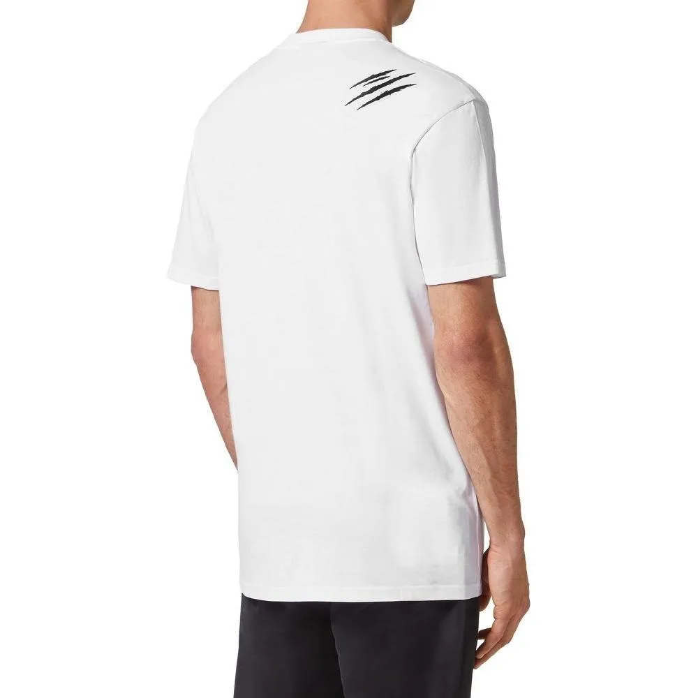 Plein Sport Sleek Cotton Tee with Signature Detailing