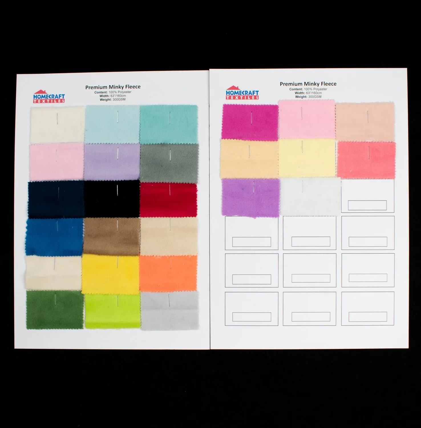 Premium Minky Fleece Sample Book