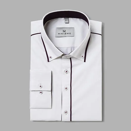 Rapidez White Shirt with Black Detailing