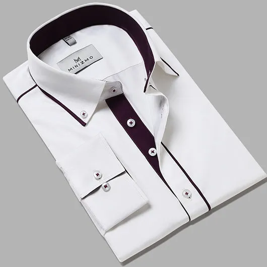 Rapidez White Shirt with Black Detailing