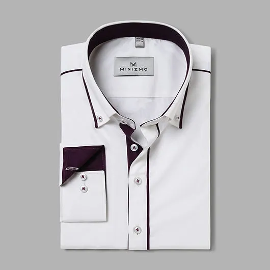 Rapidez White Shirt with Black Detailing