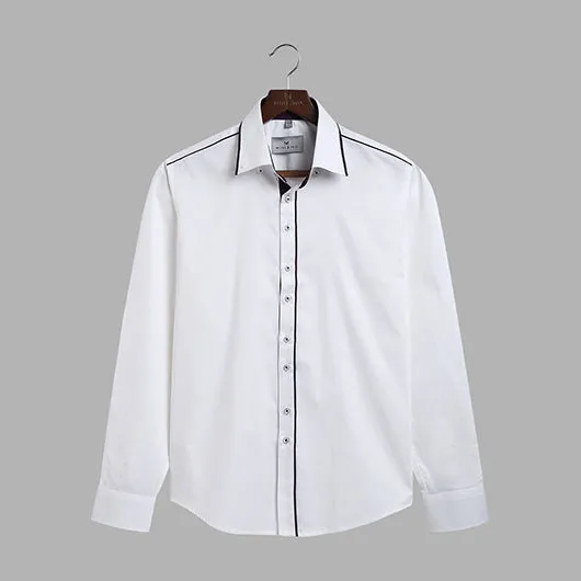 Rapidez White Shirt with Black Detailing