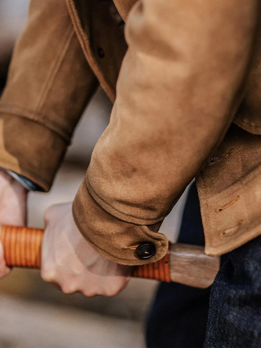 ROUGHOUT LEATHER TRUCKER JACKETS