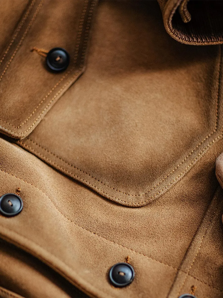 ROUGHOUT LEATHER TRUCKER JACKETS