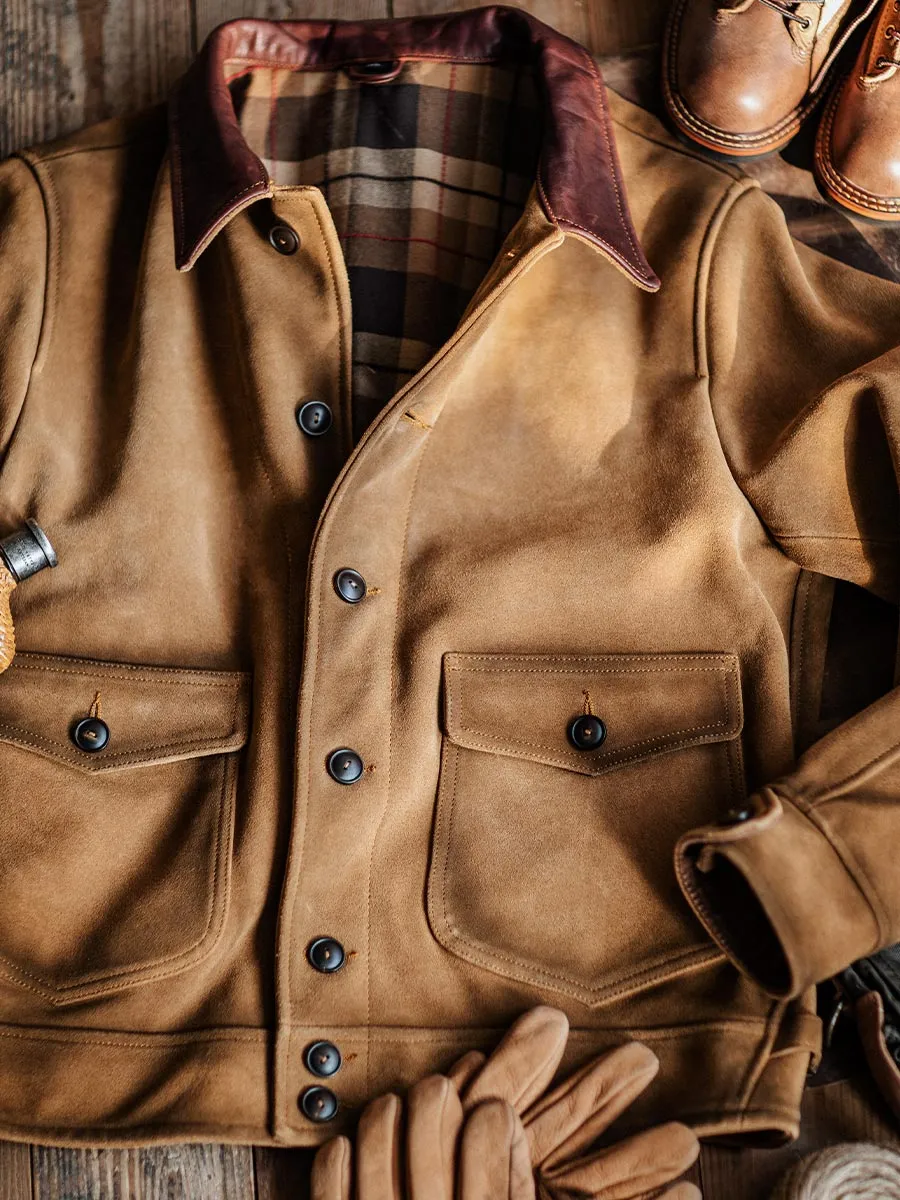 ROUGHOUT LEATHER TRUCKER JACKETS