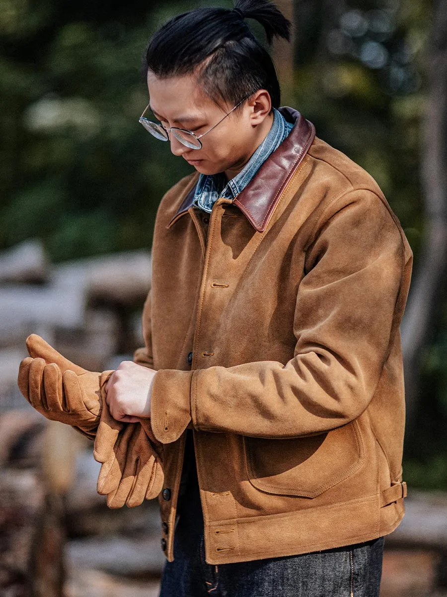 ROUGHOUT LEATHER TRUCKER JACKETS