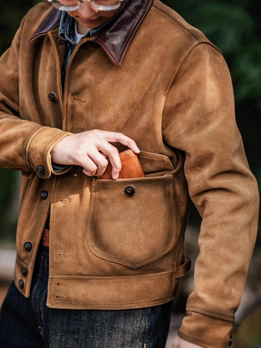 ROUGHOUT LEATHER TRUCKER JACKETS