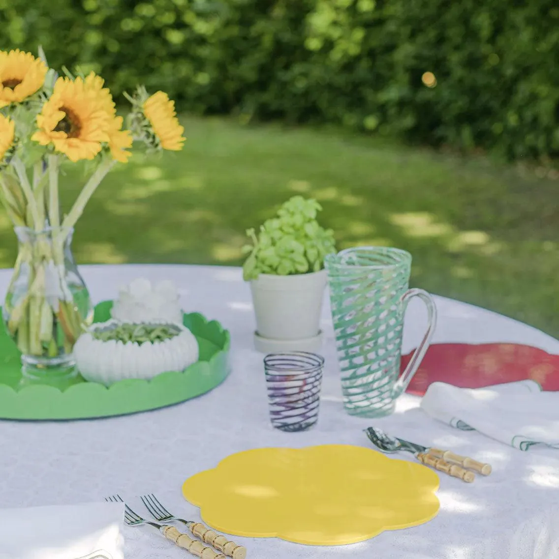 Set of 4 Lacquer Placemats | Yellow