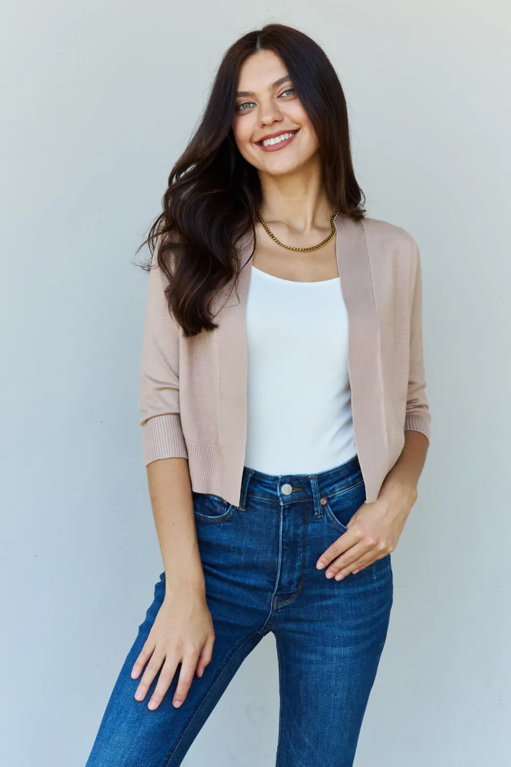 *STEAL* My Favorite Cropped Cardigan (Khaki)