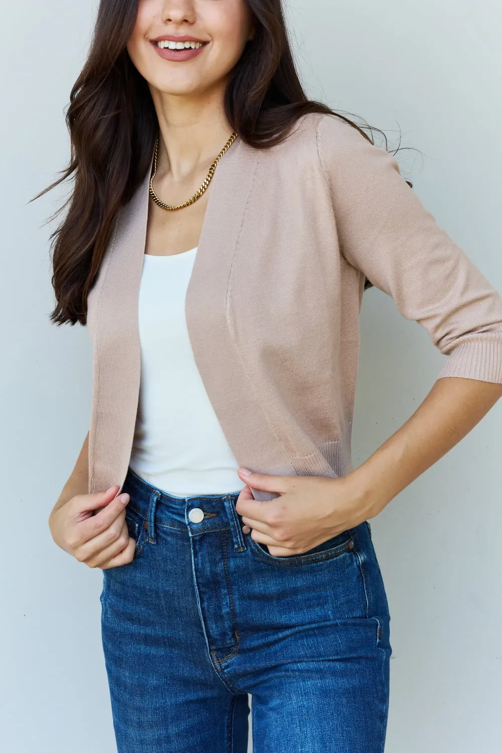 *STEAL* My Favorite Cropped Cardigan (Khaki)